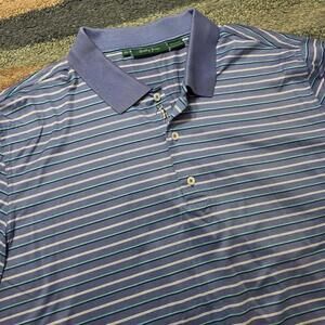 Bobby Jones Polo Shirt Mens Extra Large Purple Performance Golf Polo 2XL